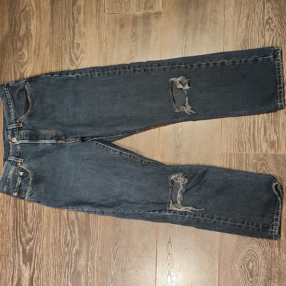 ❤️ LEVI'S PREMIUM 501 HIGH RISE STRAIGHT CROP JEANS, 28